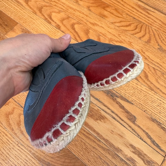 Auth Chanel Lambskin Leather Espadrilles Size 37 - Picture 6 of 6